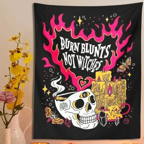 Burn Blunts Not Witches Tapestry - Picture 2 of 2